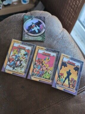 🍁4 Card Pk- Marvel Avengers 60 years